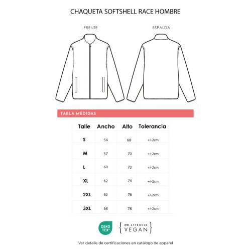 Chaqueta Softshell Race Hombre