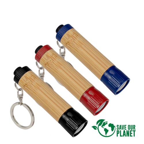 Llavero-Linterna LED cuerpo Bamboo